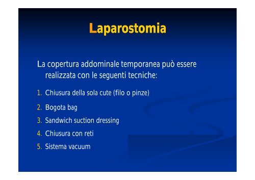 Sindrome Compartimentale Addominale - Cattedra Chirurgia Tor ...