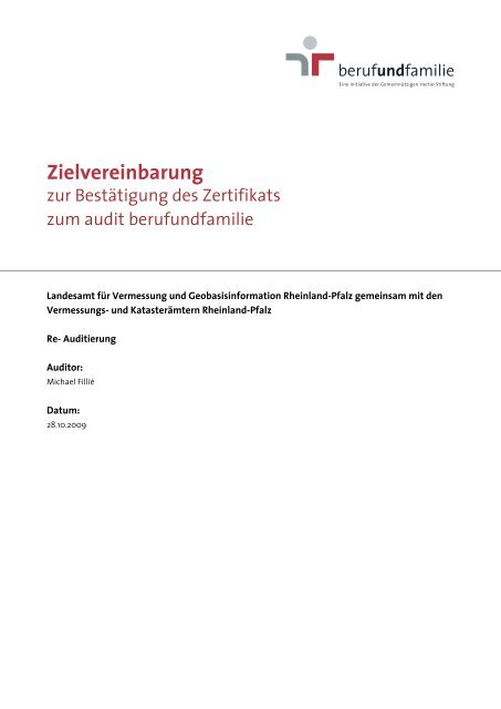 Zielvereinbarung Re-Auditierung - Landesamt für Vermessung und ...