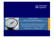 Carlo A. Rizzi Clinical Development Manager Il ruolo dell'Azienda ...