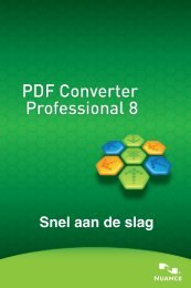 Snel aan de slag - PDF converter Professional 8 - Nuance