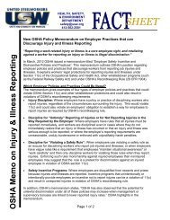 New OSHA Policy Memorandum on Employer Practices that can ...