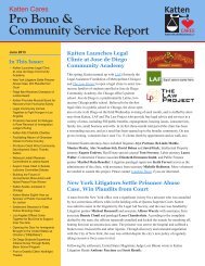 Pro Bono & Community Service Report