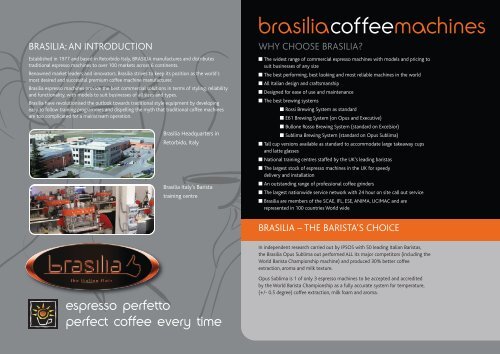 Brasilia coffee machines