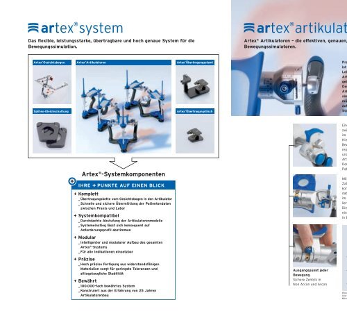 Artex®System - stimmt und funktioniert zwischen Zahnarzt ...