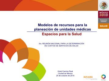 Modelos de recursos para la planeación de unidades médicas ...
