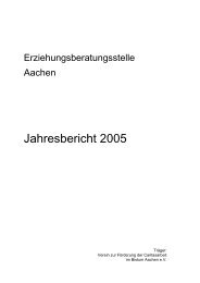 Jahresbericht 2005 - Erziehungsberatung im Bistum Aachen