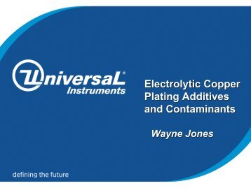 Electrolytic Copper Plating Additives and Contaminants Electrolytic ...