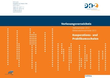 Vorlesungsverzeichnis Kooperations- und ... - PHZ Luzern
