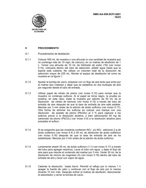 NMX-AA-058-SCFI-2001 ANÁLISIS DE AGUAS ... - CONAGUA