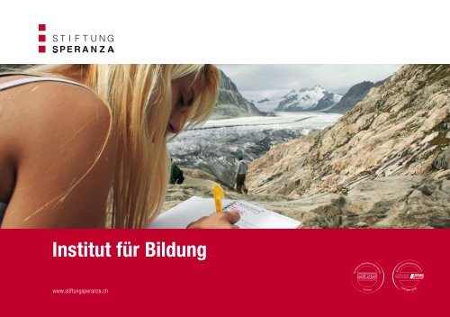 BroschÃ¼re Institut fÃ¼r Bildung - Stiftung Speranza