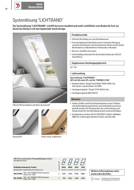 VELUX Gesamtkatalog, gültig ab 1.5.2013