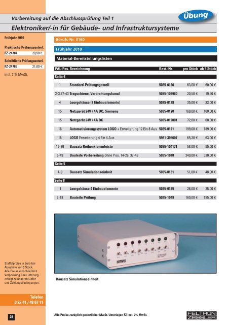 AbschlussprÃ¼fung Teil 1 Elektroniker/-in fÃ¼r GebÃ¤ude - FELTRON ...