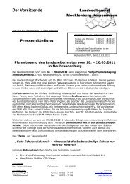 Pressemitteilung und Tagesordnung - Landeselternrat Mecklenburg ...