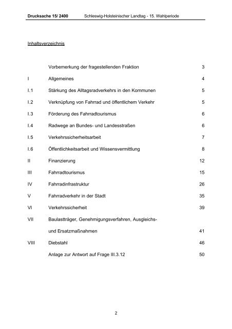 Antwort Große Anfrage - Landtag