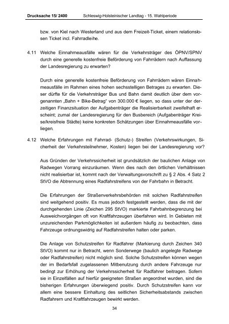 Antwort Große Anfrage - Landtag