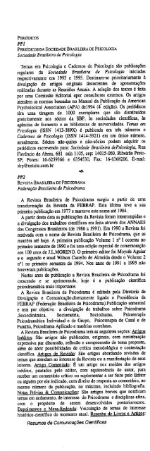 1999 - Sociedade Brasileira de Psicologia