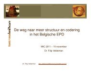 De weg naar meer structuur en codering in het Belgische EPD - bmia