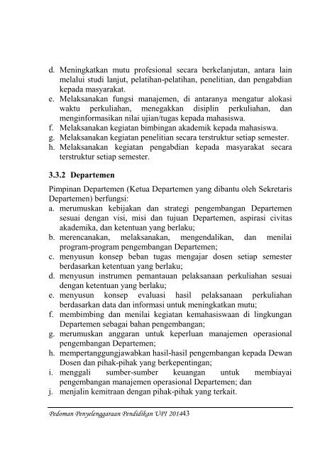 Buku Pedoman Penyelenggaraan Pendidikan UPI Tahun 2014