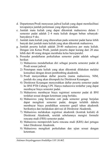 Buku Pedoman Penyelenggaraan Pendidikan UPI Tahun 2014