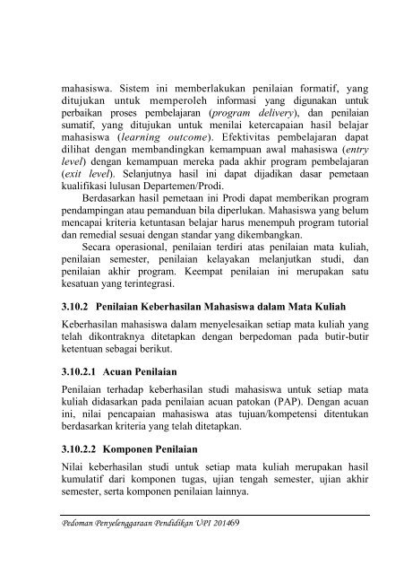 Buku Pedoman Penyelenggaraan Pendidikan UPI Tahun 2014