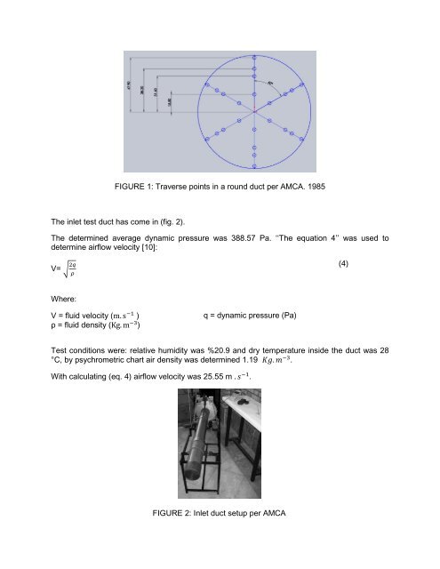 Duct Traverse Chart