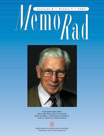 memorad 8.3. 2003.pdf - Nederlandse Vereniging voor Radiologie