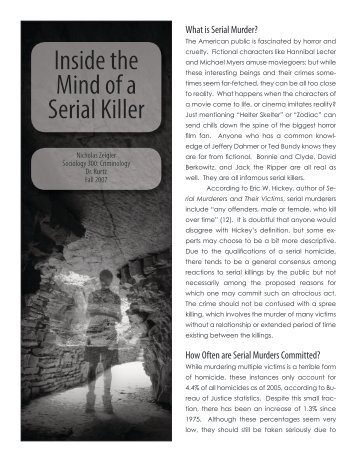 Inside the Mind of a Serial Killer