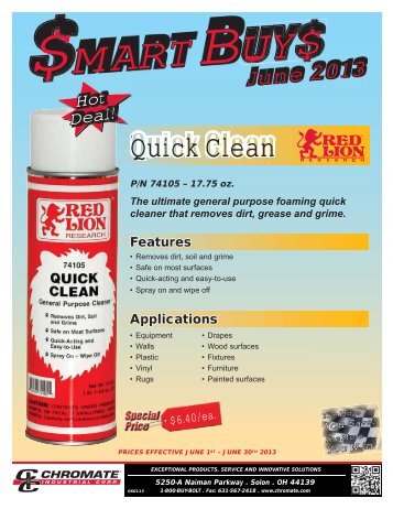 Quick Clean - Chromate Industrial Corporation