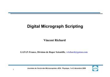 Digital Micrograph Scripting