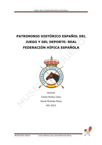 real federación hípica española - Museo del Juego