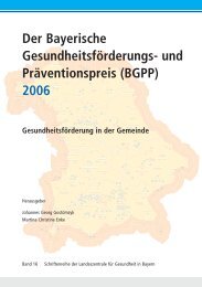 Der Bayerische Gesundheitsförderungs- und Präventionspreis (BGPP)