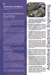 Automotive Electronic Engineering - Intranet - University of Brighton