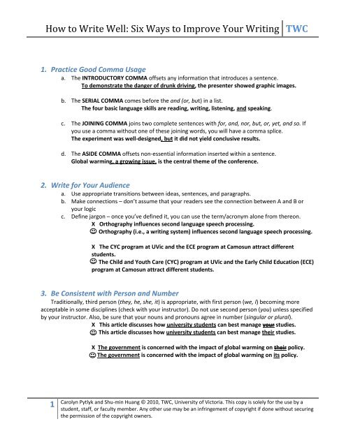 How To Write Well How To Write Well