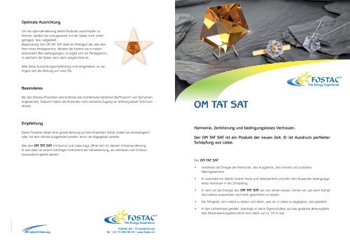 OM TAT SAT Flyer (PDF) - Fostac AG