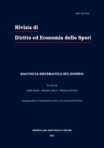 raccolta sistematica sul doping - Rdes.it