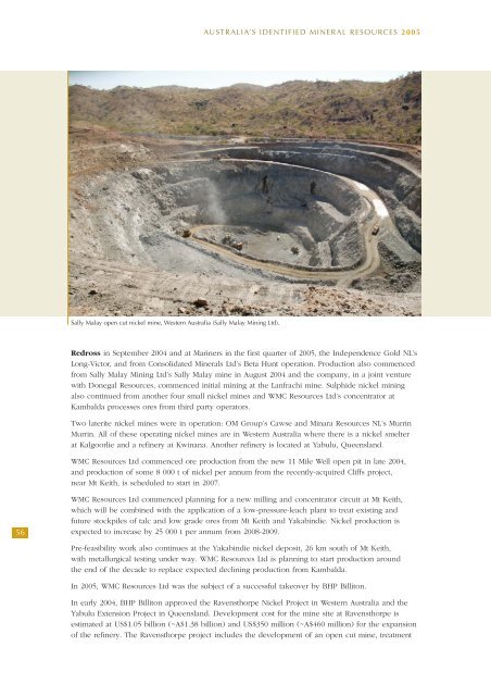 australia's identified mineral resources 2005 - Geoscience Australia