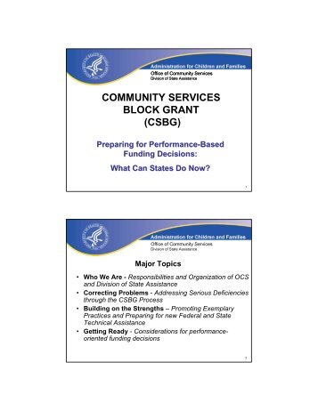 COMMUNITY SERVICES BLOCK GRANT (CSBG) - NASCSP