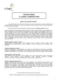 Conseil communautaire - Compte-rendu du 28 mars 2011 - CAPE