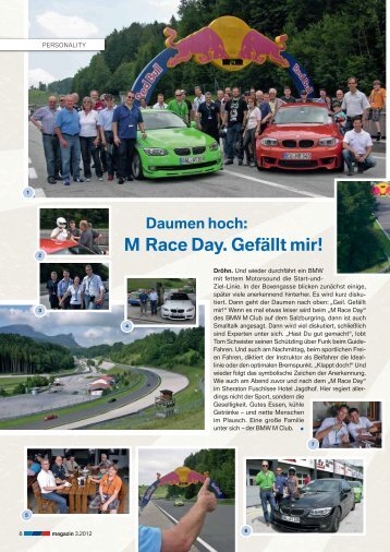 Daumen hoch: M Race Day. Gefällt mir! - BMW M Drivers Club eV