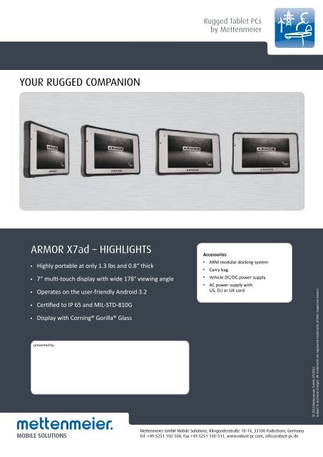 ARMOR X7ad (PDF, 682 KB) - Robust-pc.de