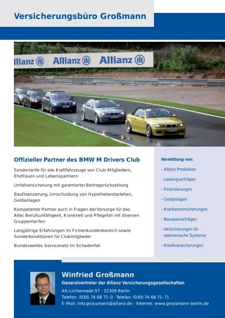 Magazin - BMW M Drivers Club eV