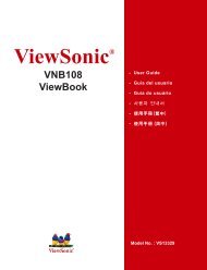 VNB108 User Guide, Spanish/EspaÃ±ol - ViewSonic