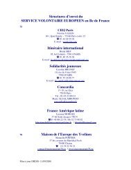 Structures d'envoi du SERVICE VOLONTAIRE EUROPEEN en Ile de ...