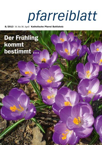 Pfarreiblatt 8 - Pfarrei Buttisholz