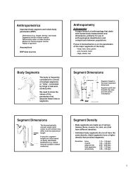 Anthropometrics/Body Segment Parameters