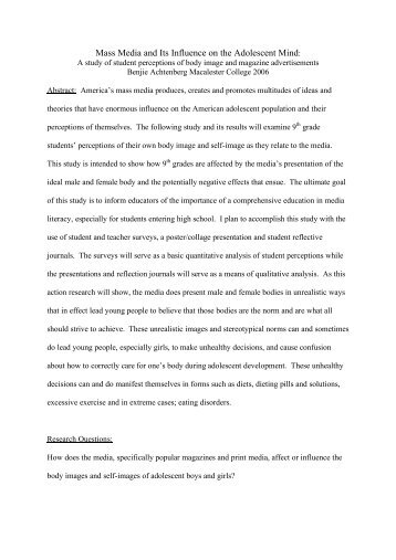 mass media and adolescence how mass The respondents' recall of alcohol‐related mass media material were categorized as: commercial alcohol advertising, alcohol moderation messages or the. mass media and adolescence how mass The respondents' recall of alcohol‐related mass media material were categorized as: commercial alcohol advertising, alcohol moderation messages or the.