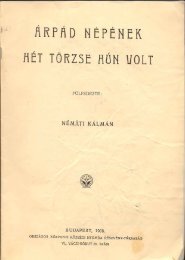 Németi Kálmán: Árpád népének 7 törzse HUN volt - napturul