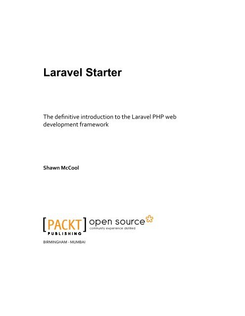 Laravel Starter - PHP User Group (Myanmar)