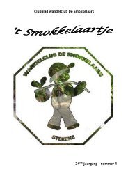 Clubblad wandelclub De Smokkelaars 24ste jaargang â nummer 1