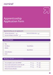 Apprenticeship Application Form - Nominet